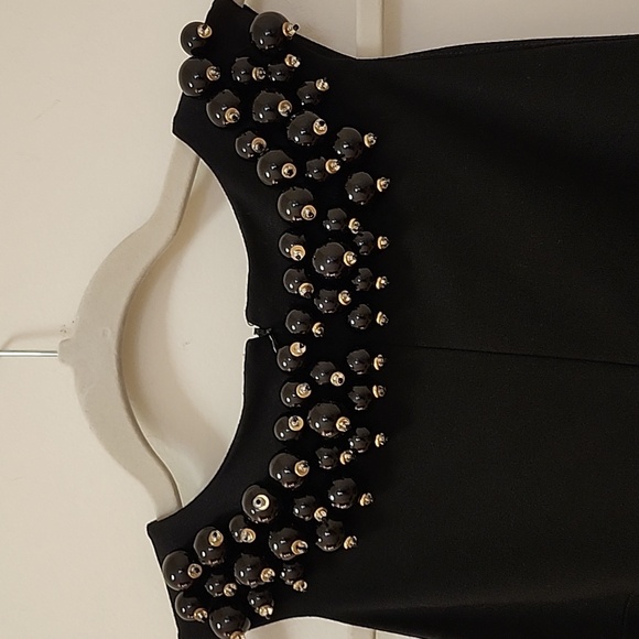 NWT Diane Von Furstenburg Black Ceecee Enamel Beading Sz 10 - Picture 14 of 16